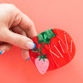 Tomato Pincushion French Barrette Hair Clip