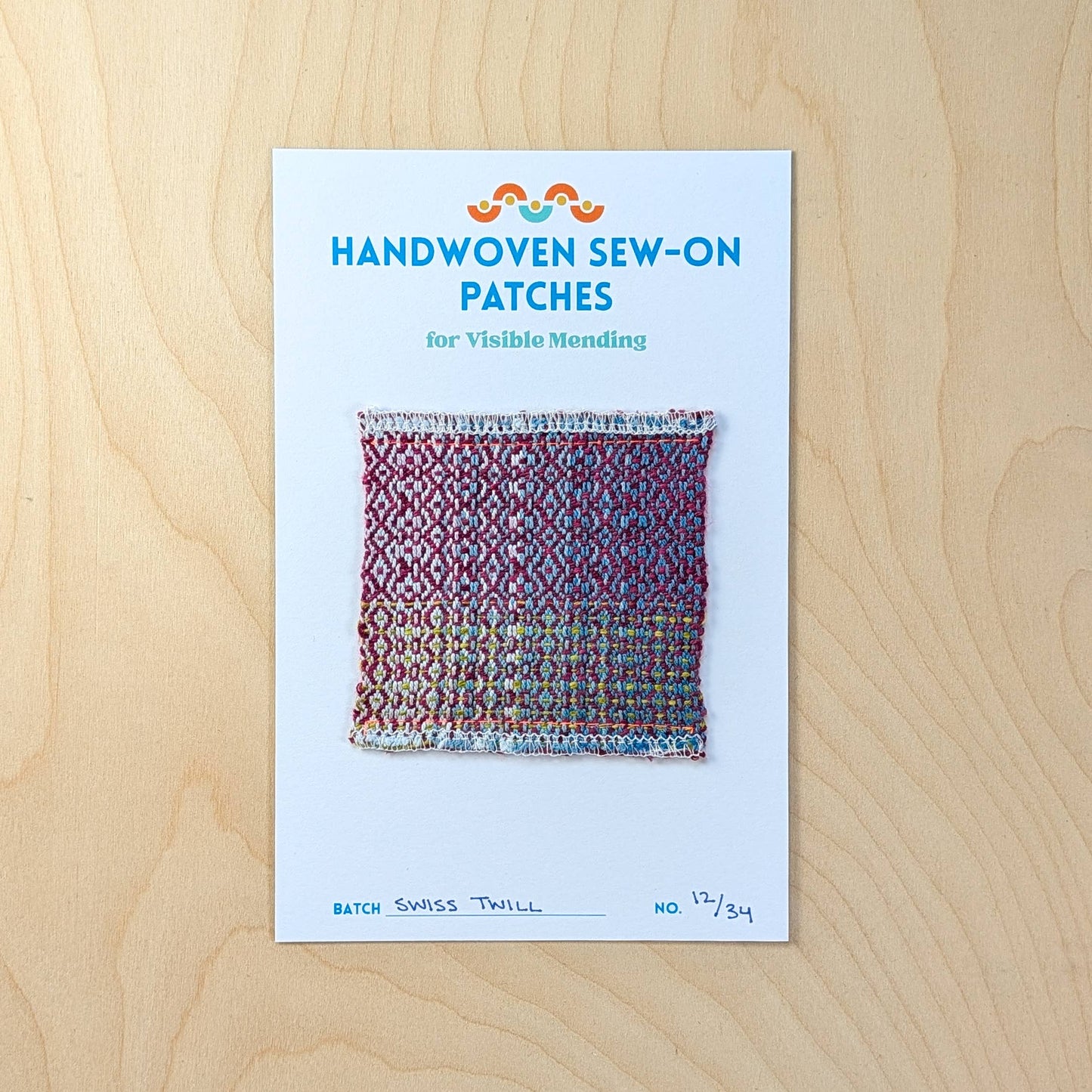 Handwoven Sew-on Patch - Swiss Twill No. 12 of 34