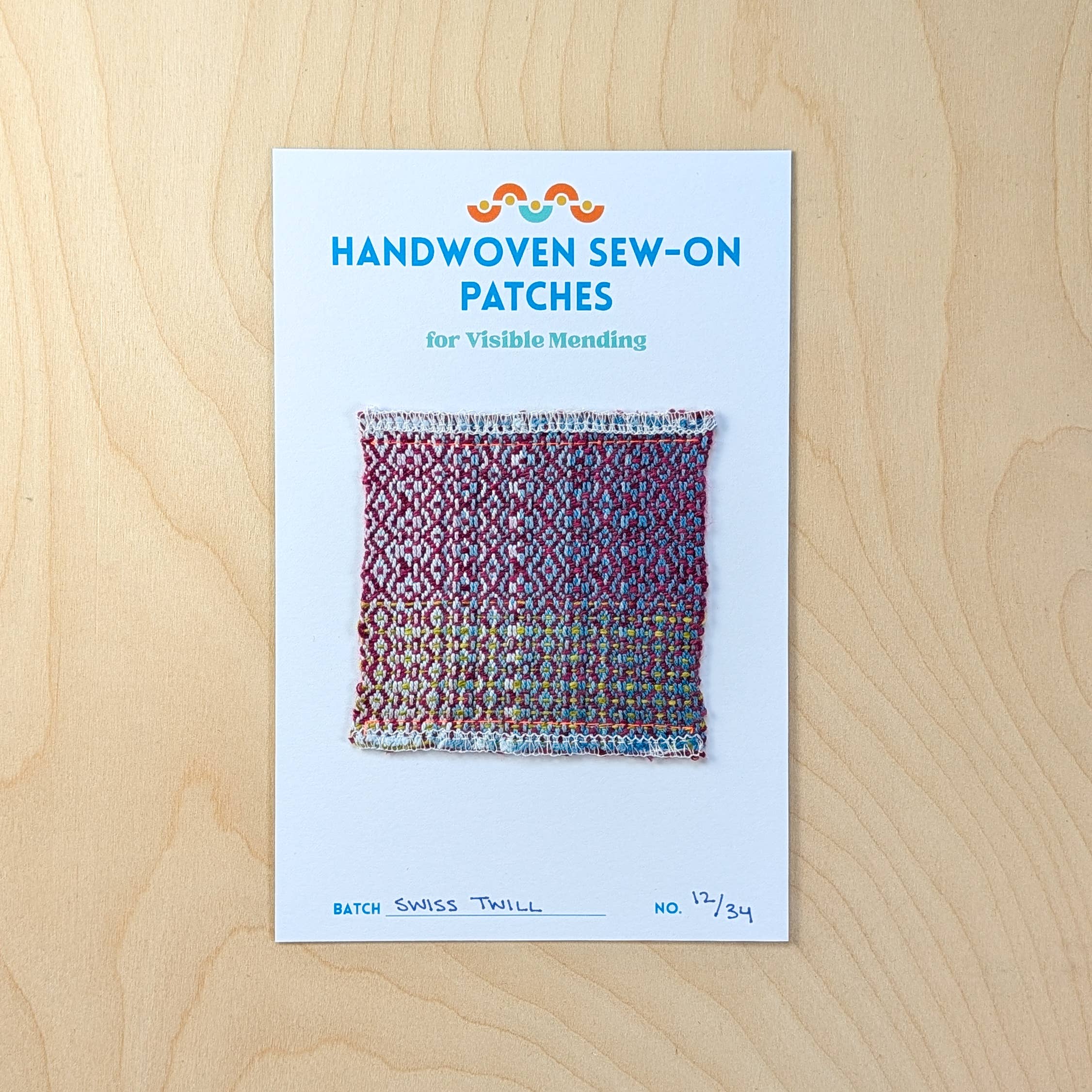 Handwoven Sew-on Patch - Swiss Twill No. 12 of 34