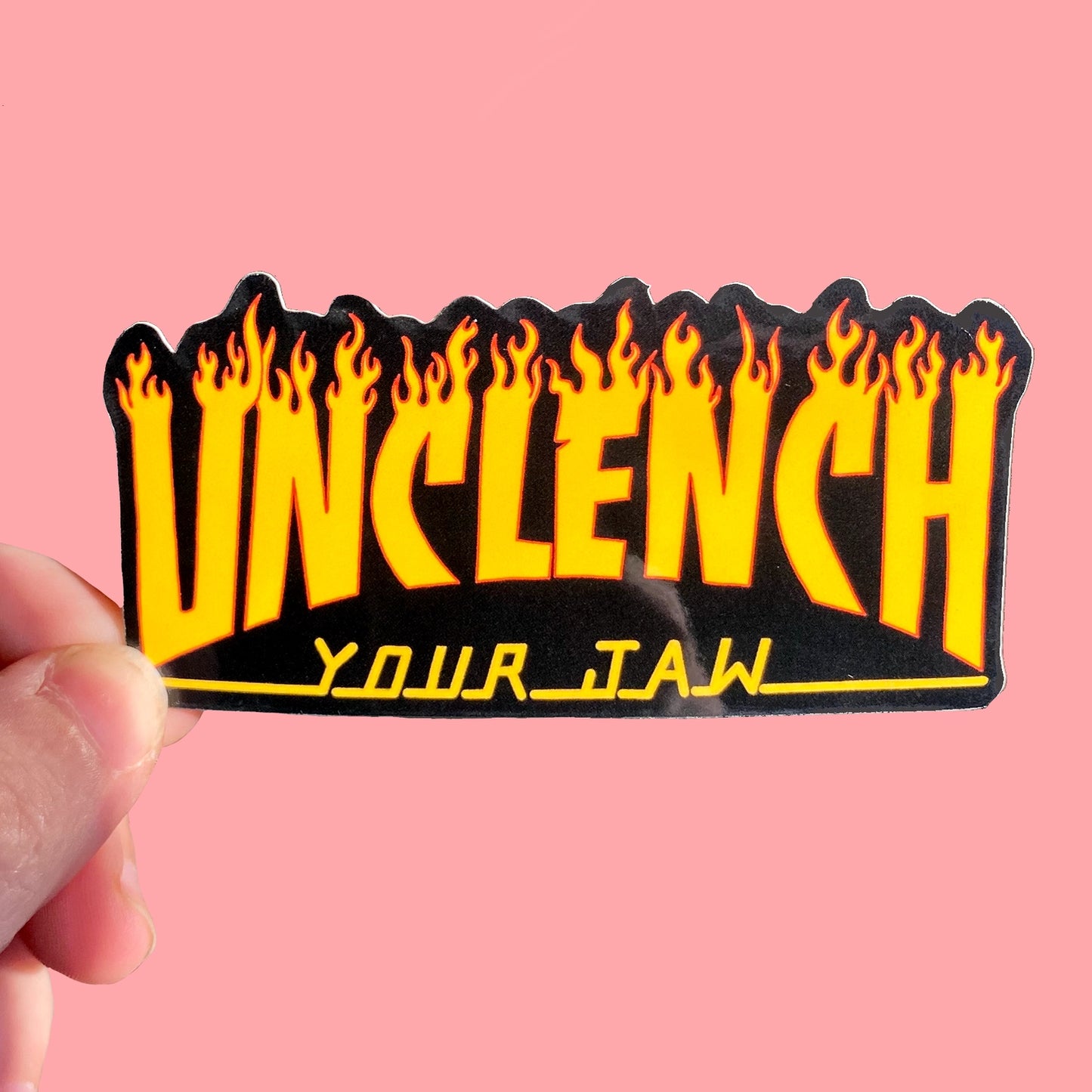 unclench your jaw sticker