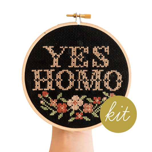 Yes homo cross stitch kit