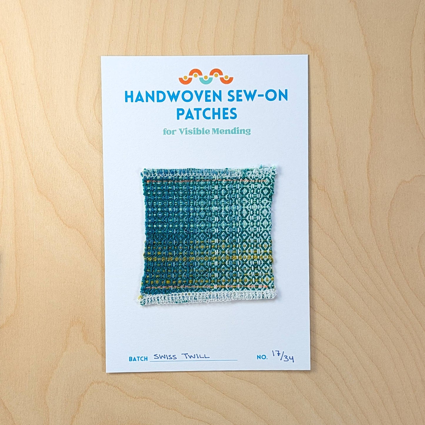 Handwoven Sew-on Patch - Swiss Twill No. 17 of 34