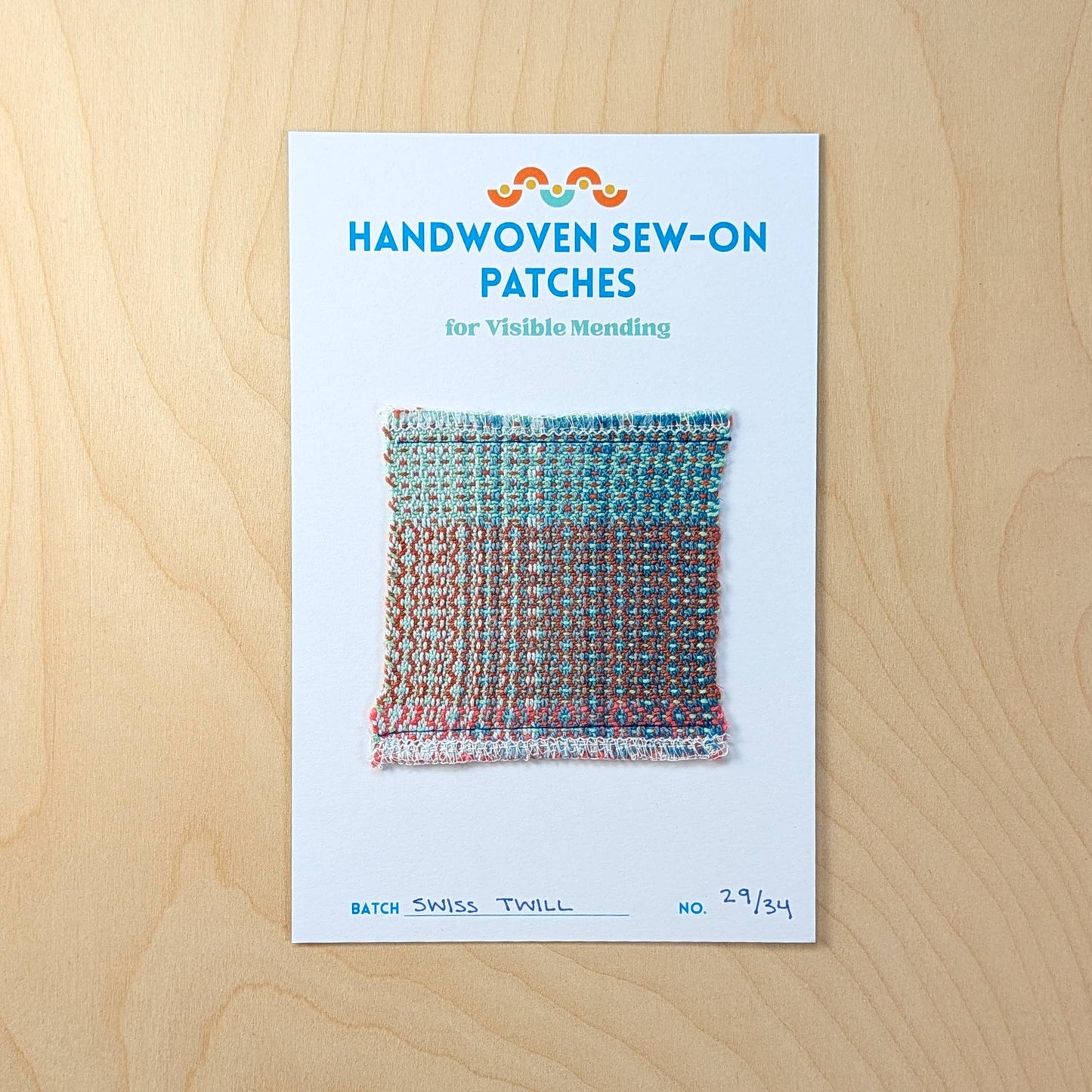 Handwoven Sew-on Patch - Swiss Twill No. 29 of 34