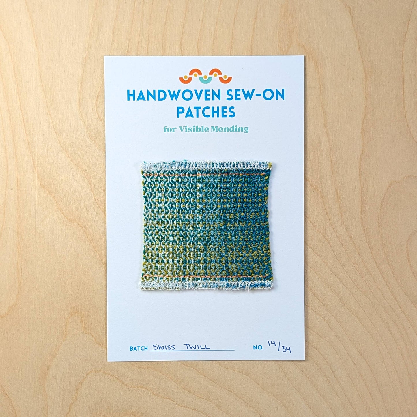 Handwoven Sew-on Patch - Swiss Twill No. 14 of 34