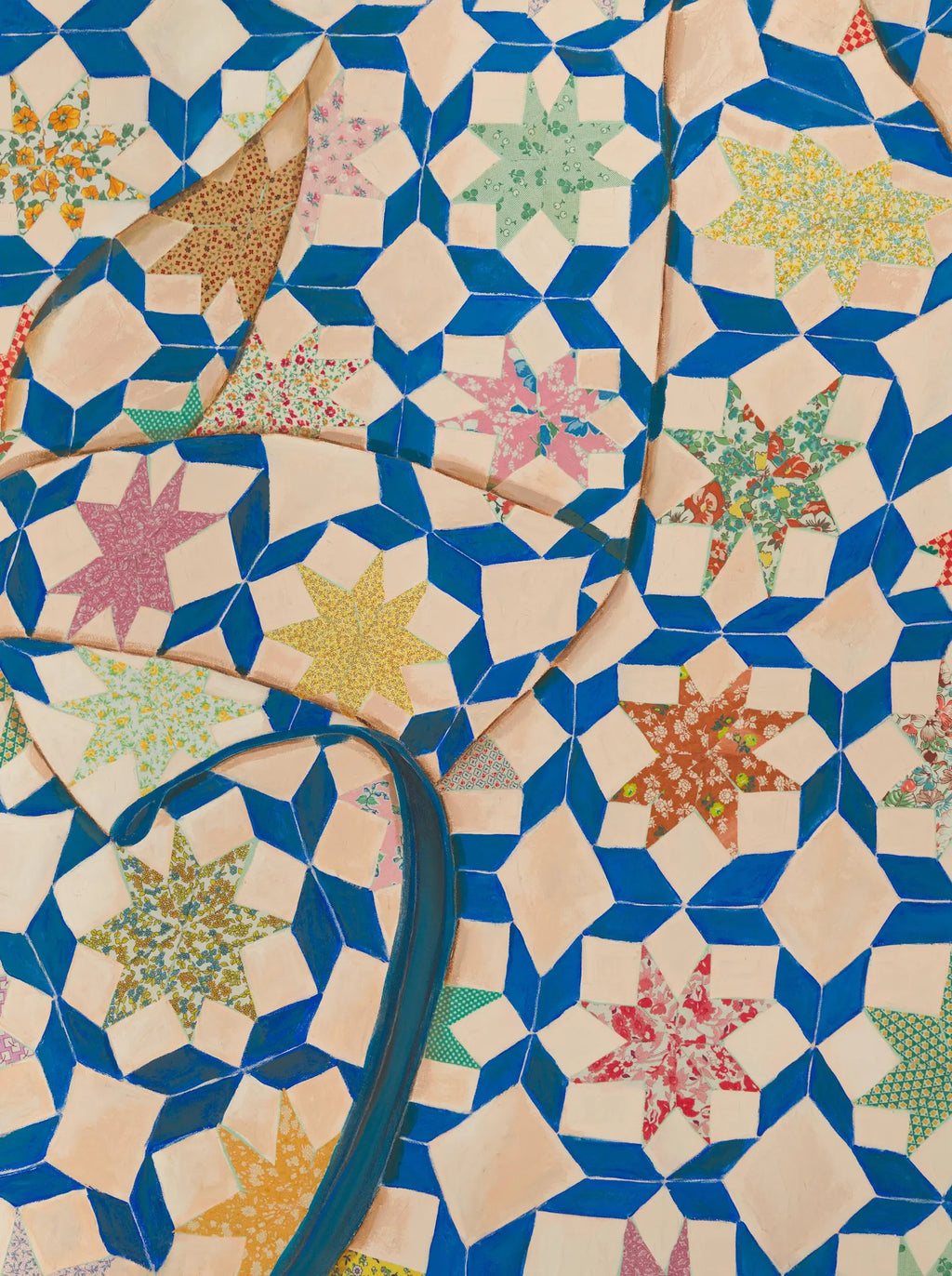 Blue with stars 8 x 10 Quilt Print - Laurenspired