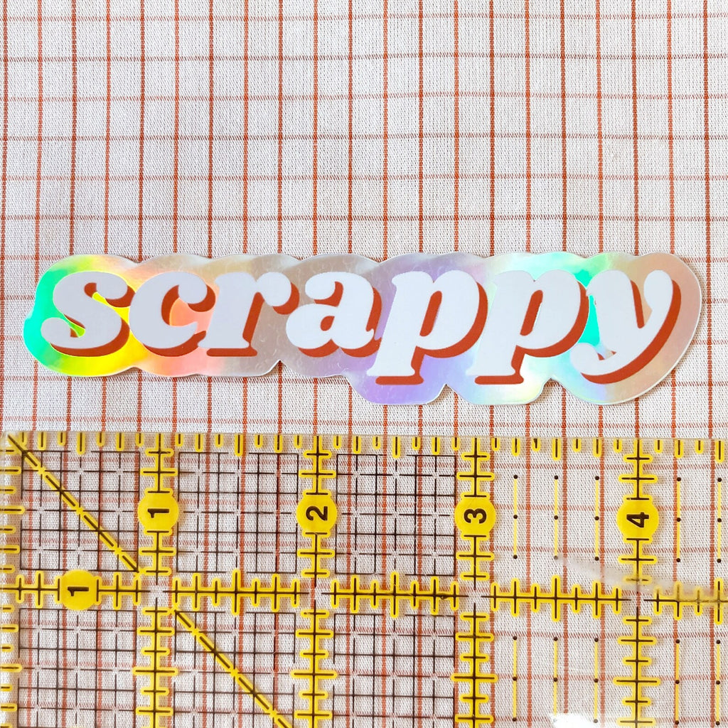 scrappy holographic sticker