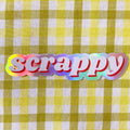 scrappy holographic sticker