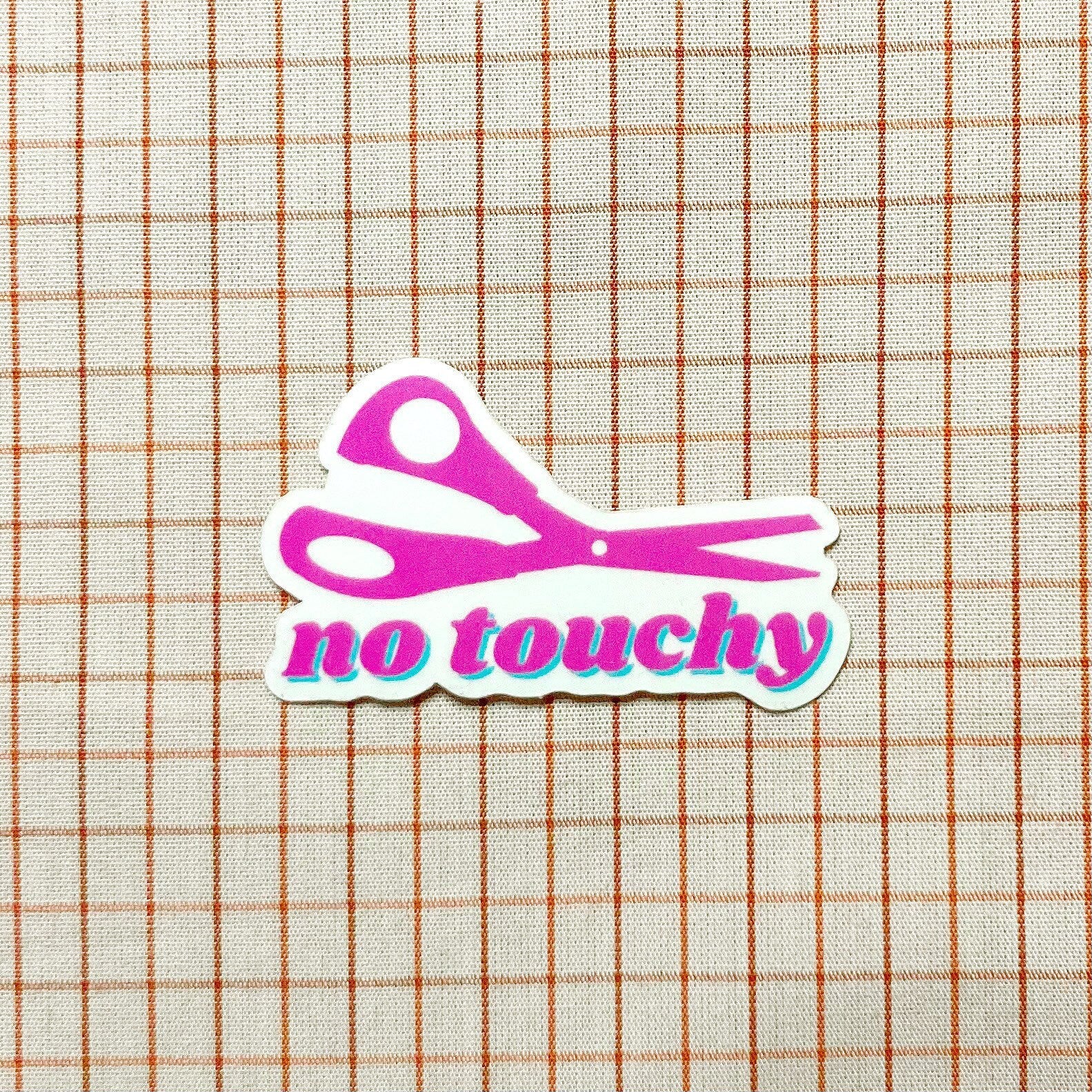 No Touchy! sewing scissor and quilting vinyl sticker