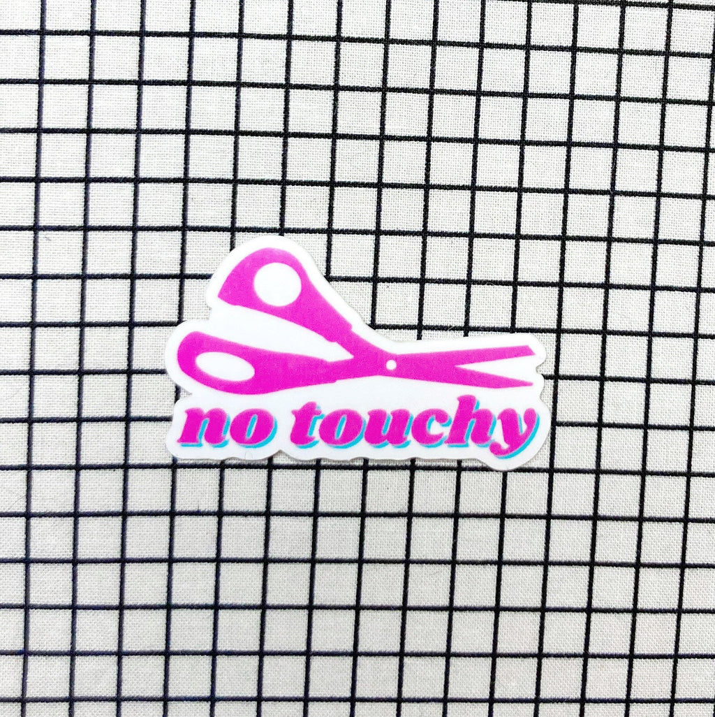 No Touchy! sewing scissor and quilting vinyl sticker