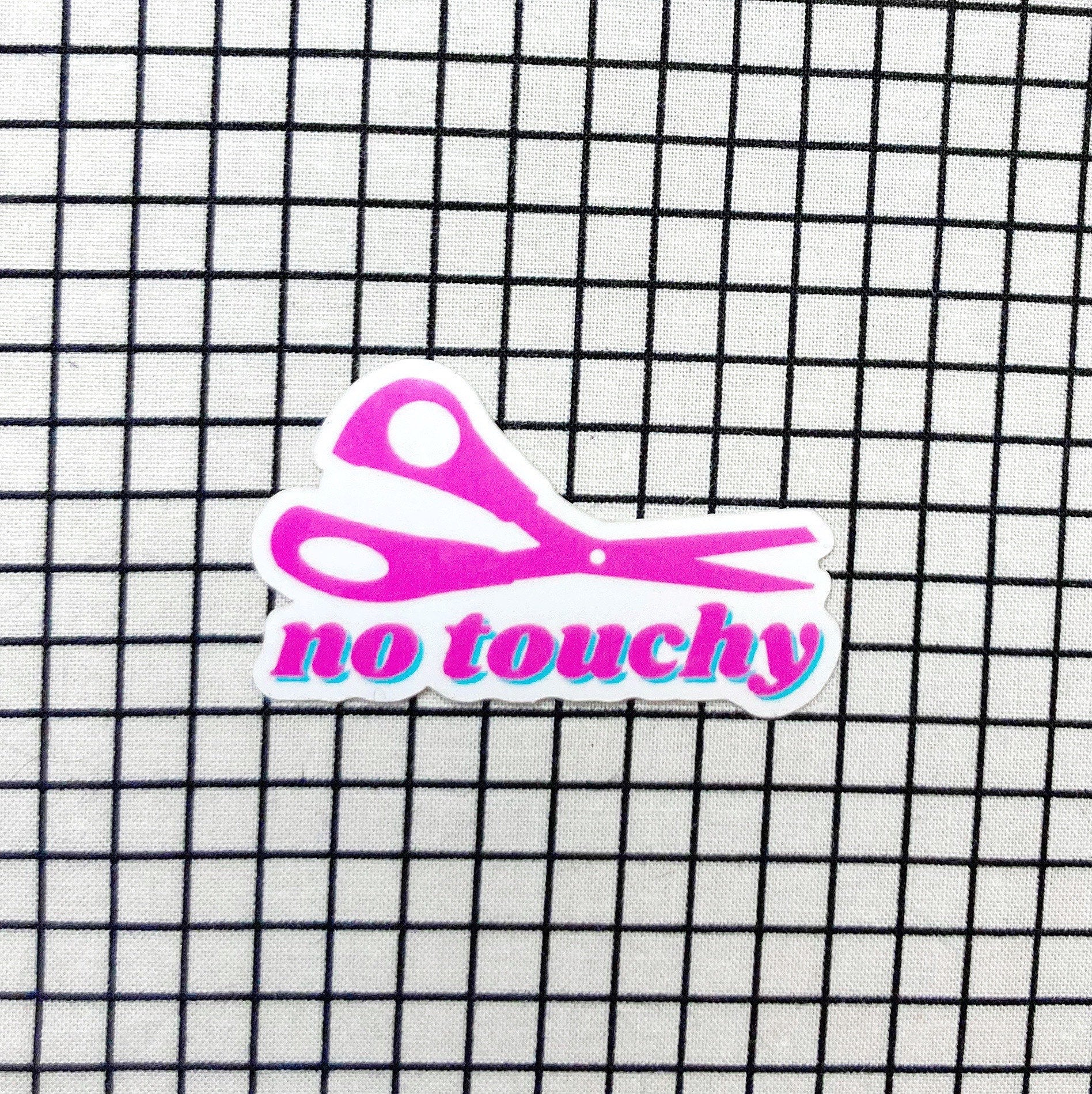 No Touchy! sewing scissor and quilting vinyl sticker